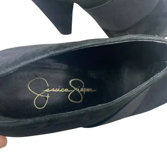 Jessica Simpson Ciera Black Suede Booties Womens Size 6B/36 - Picture 5 of 6